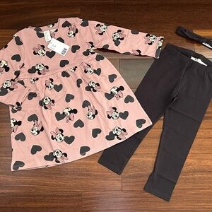 NEW H&M Minnie Mouse 3-Piece Outfit